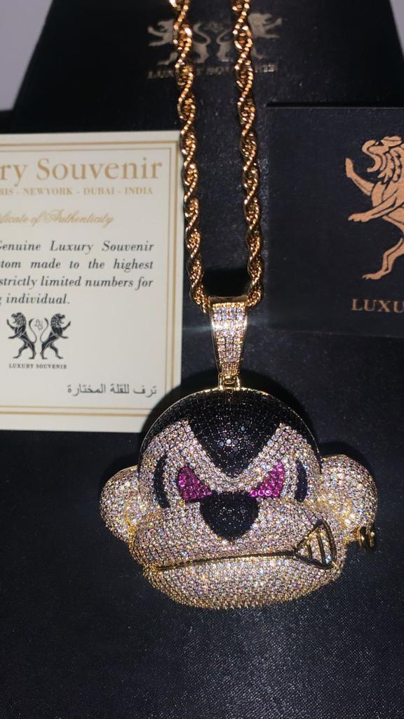 Iced out mickey mouse on sale chain