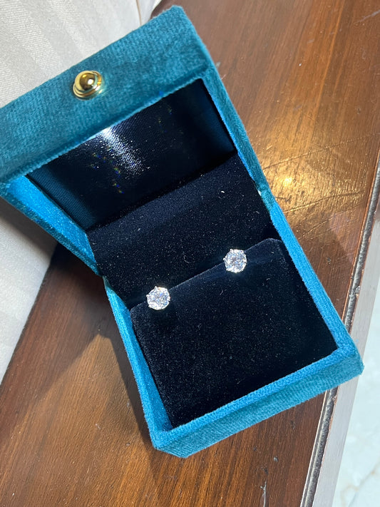 2 Carat Each on 18Kt White Gold Lab Grown Diamond Earing