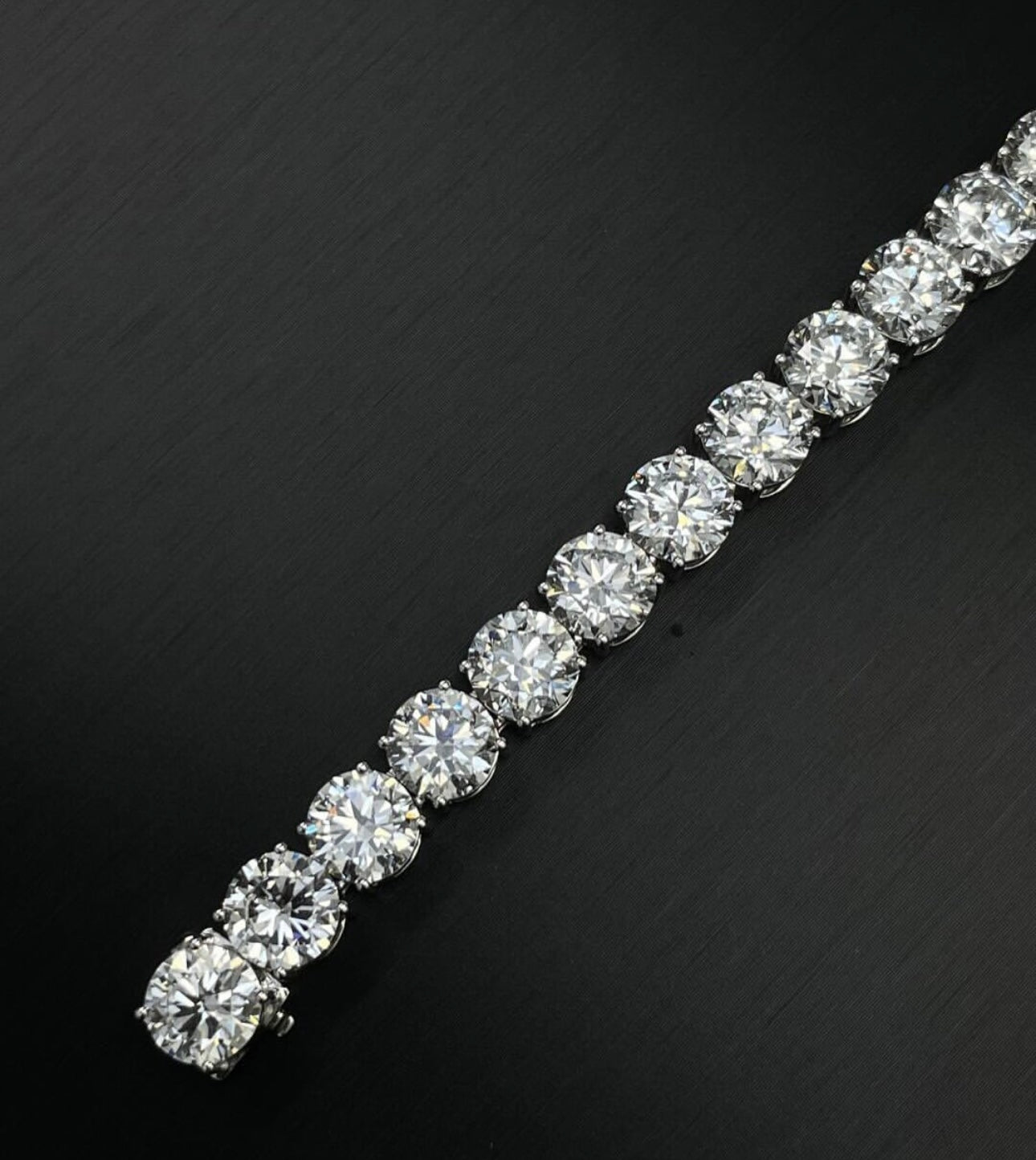 1.5 Carat Each Lab Grown Diamond Tennis Bracelet on 14Kt White Gold