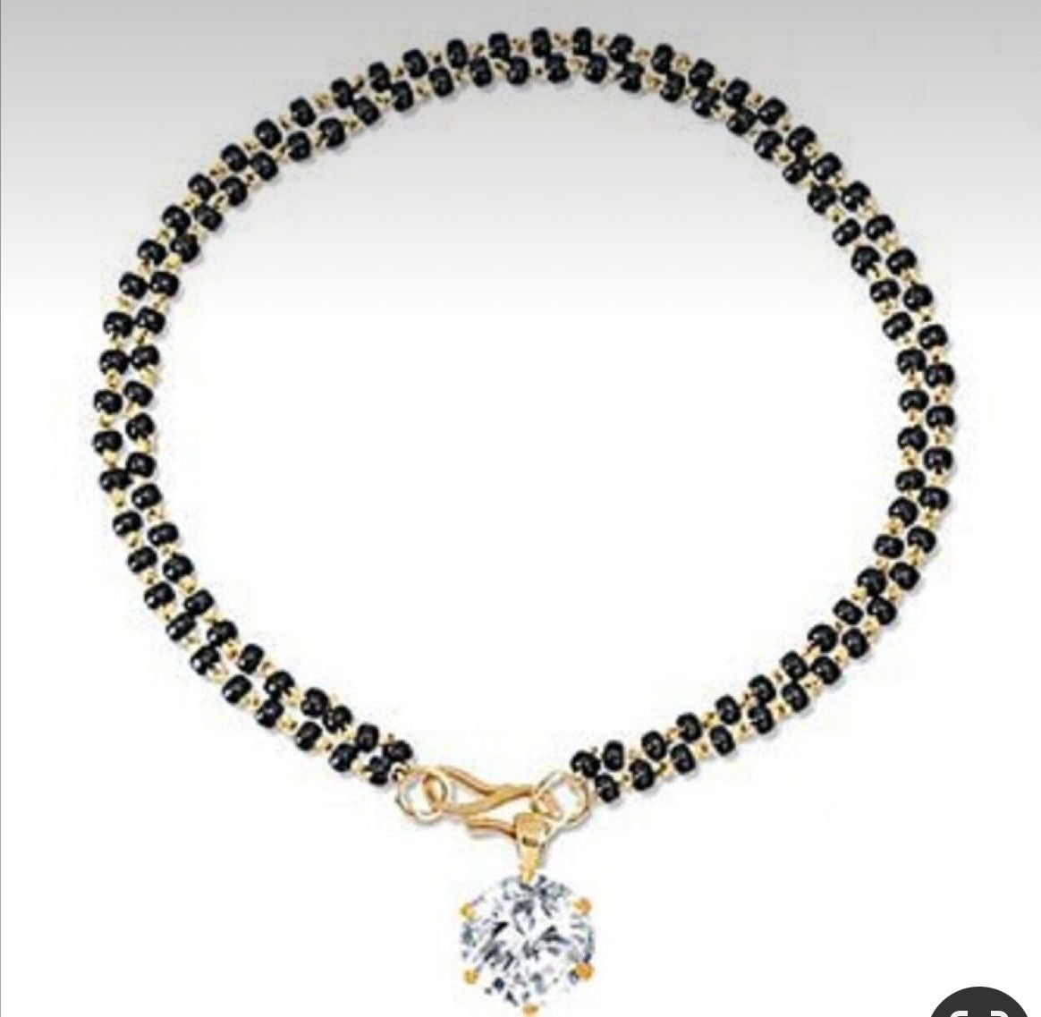 2 Carat Lab Diamond Hand Mangalsutra in 18Kt Gold