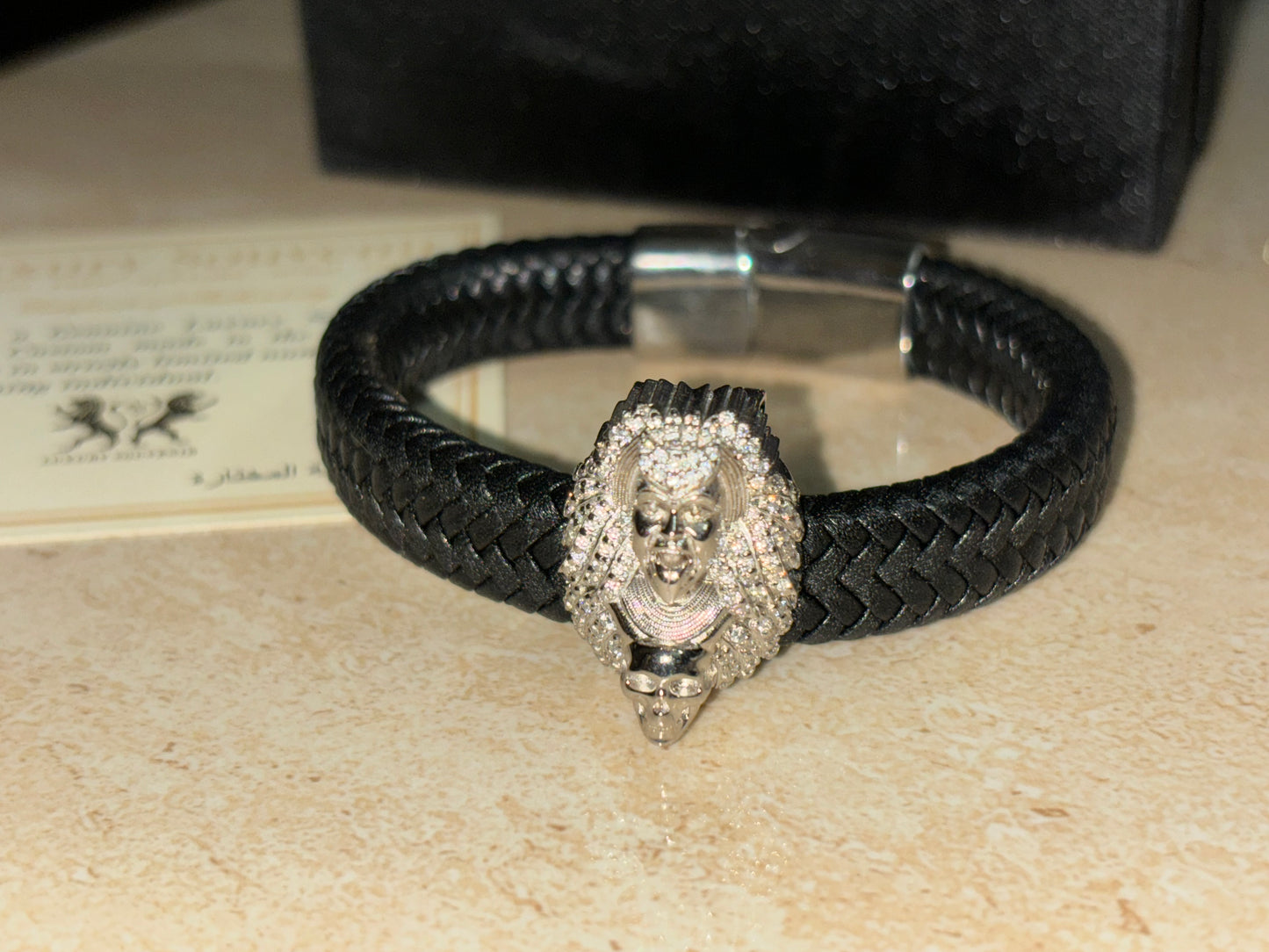 Maa Kali Bracelet in 925 Silver & Moissanites