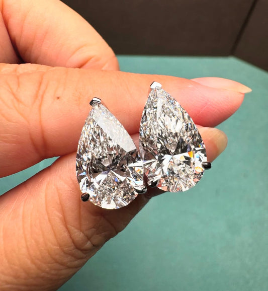 5-5 Carat Pear Lab Grown Diamond on 18Kt White Gold EXCLUSIVE