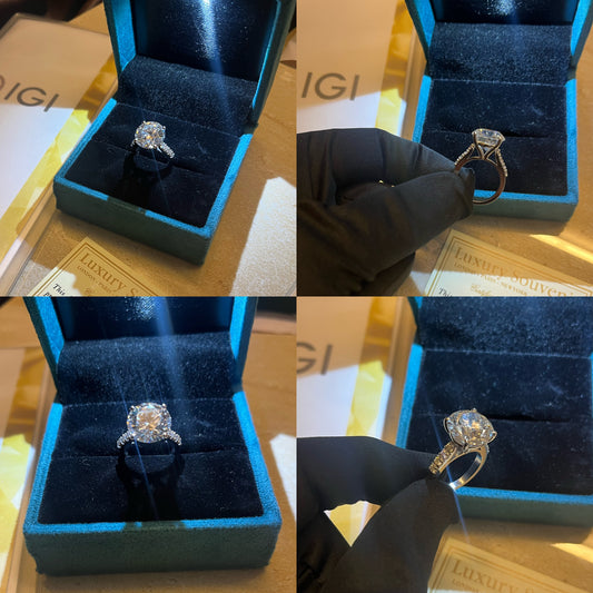 8 Carat Lab Grown Diamond Ring on 18Kt Gold