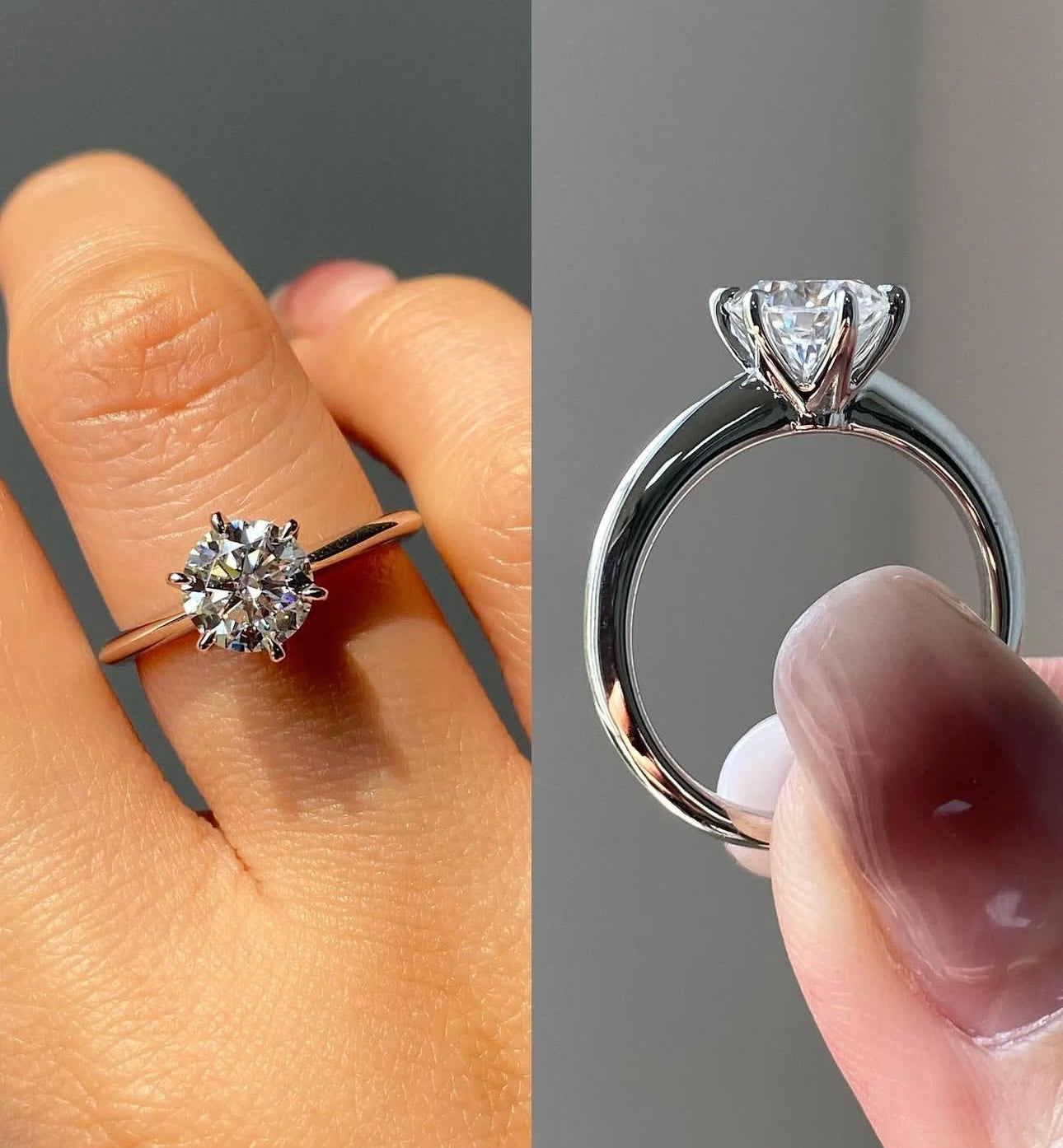 1.5 Carat Solitaire Ring in Lab Grown Diamond on 14Kt Hallmarked Gold