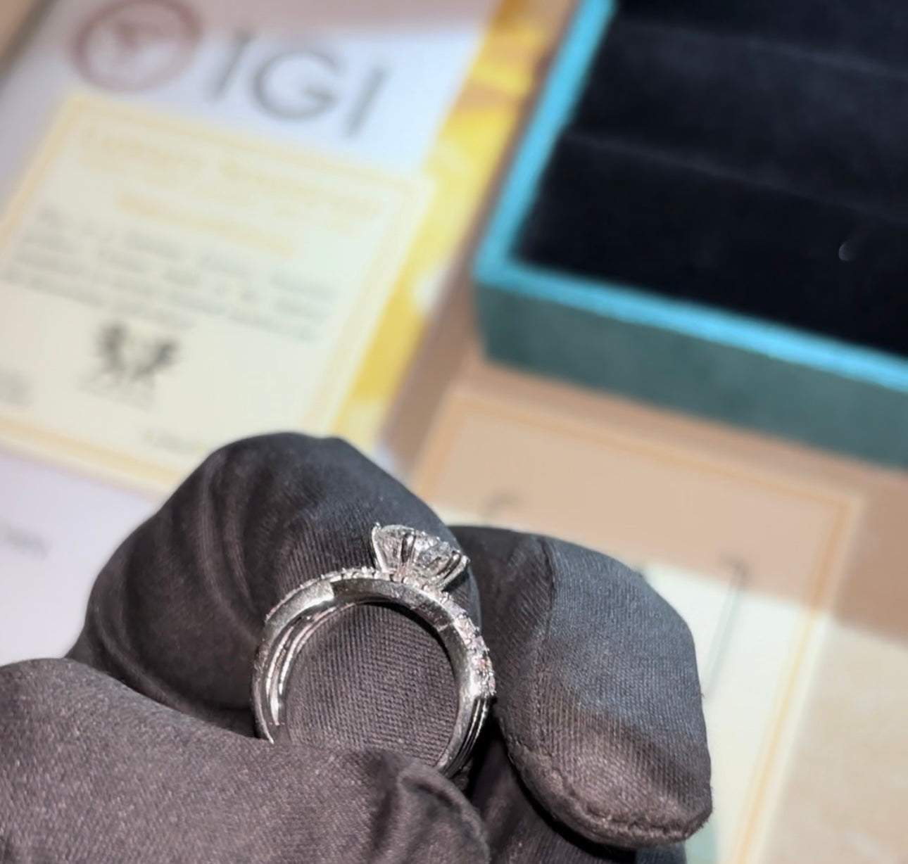 2 Carat Ring on Infinity Style Band by Luxury Souvenir - Lab Grown Diamond On 14Kt White Gold