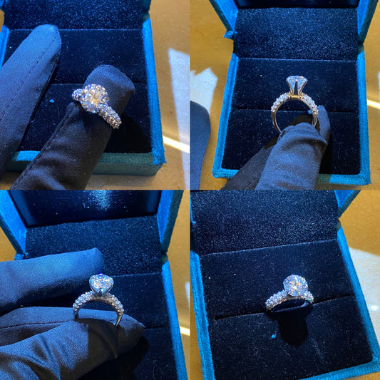 3 Carat LGD Ring on 18Kt Hallmarked Gold ( Lab Grown Diamond )
