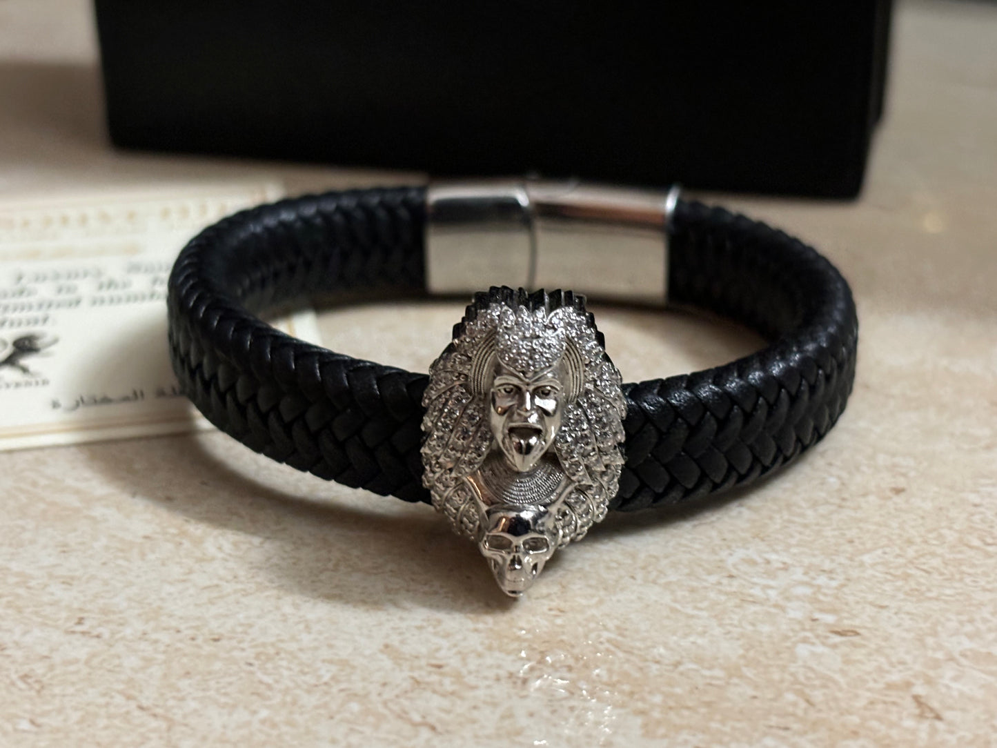 Maa Kali Bracelet in 925 Silver & Moissanites