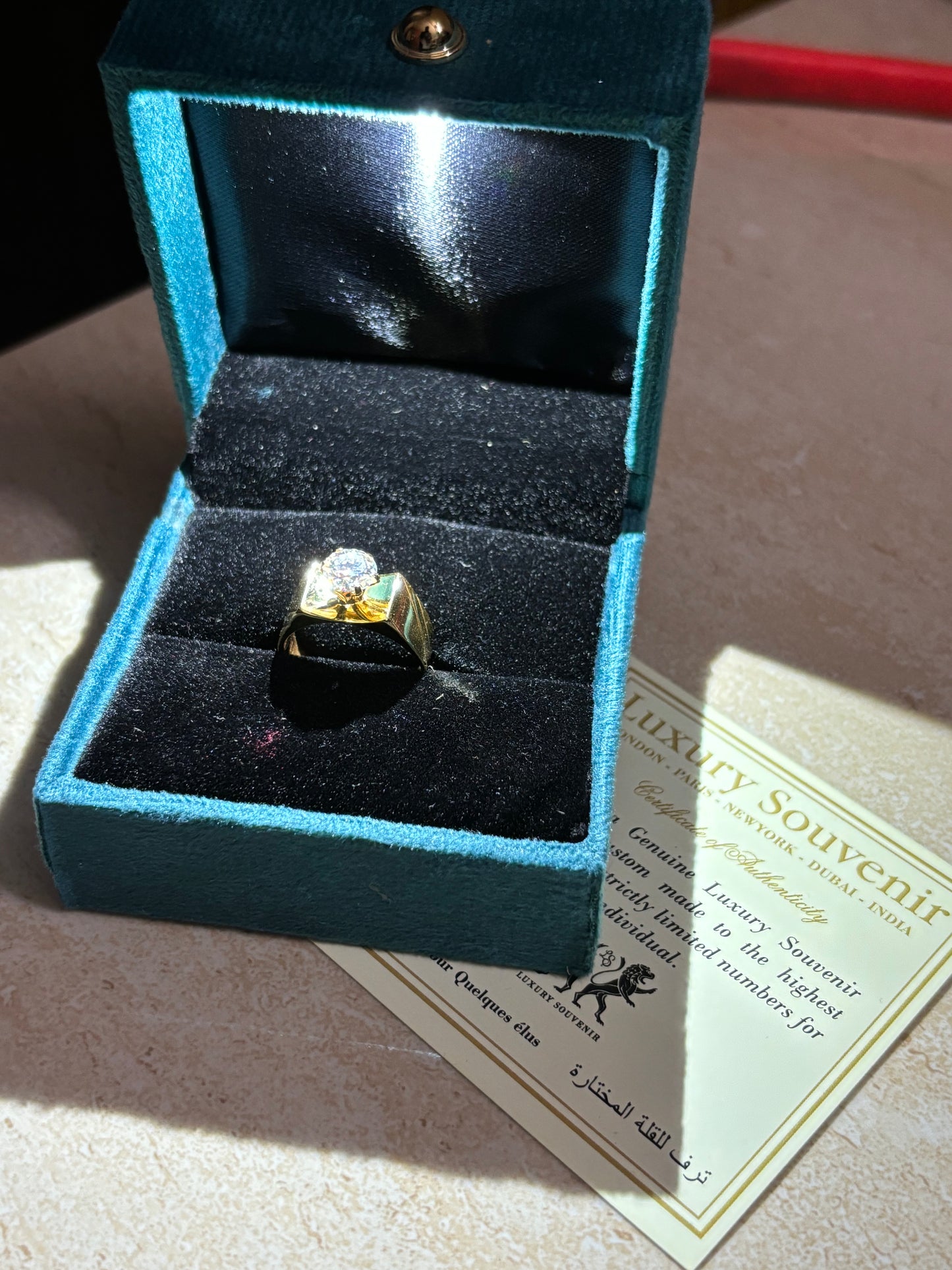 2Ct Men Ring on 18Kt Gold Lab Grown