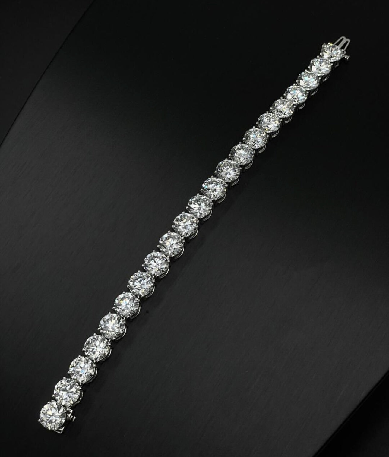 1.5 Carat Each Lab Grown Diamond Tennis Bracelet on 14Kt White Gold