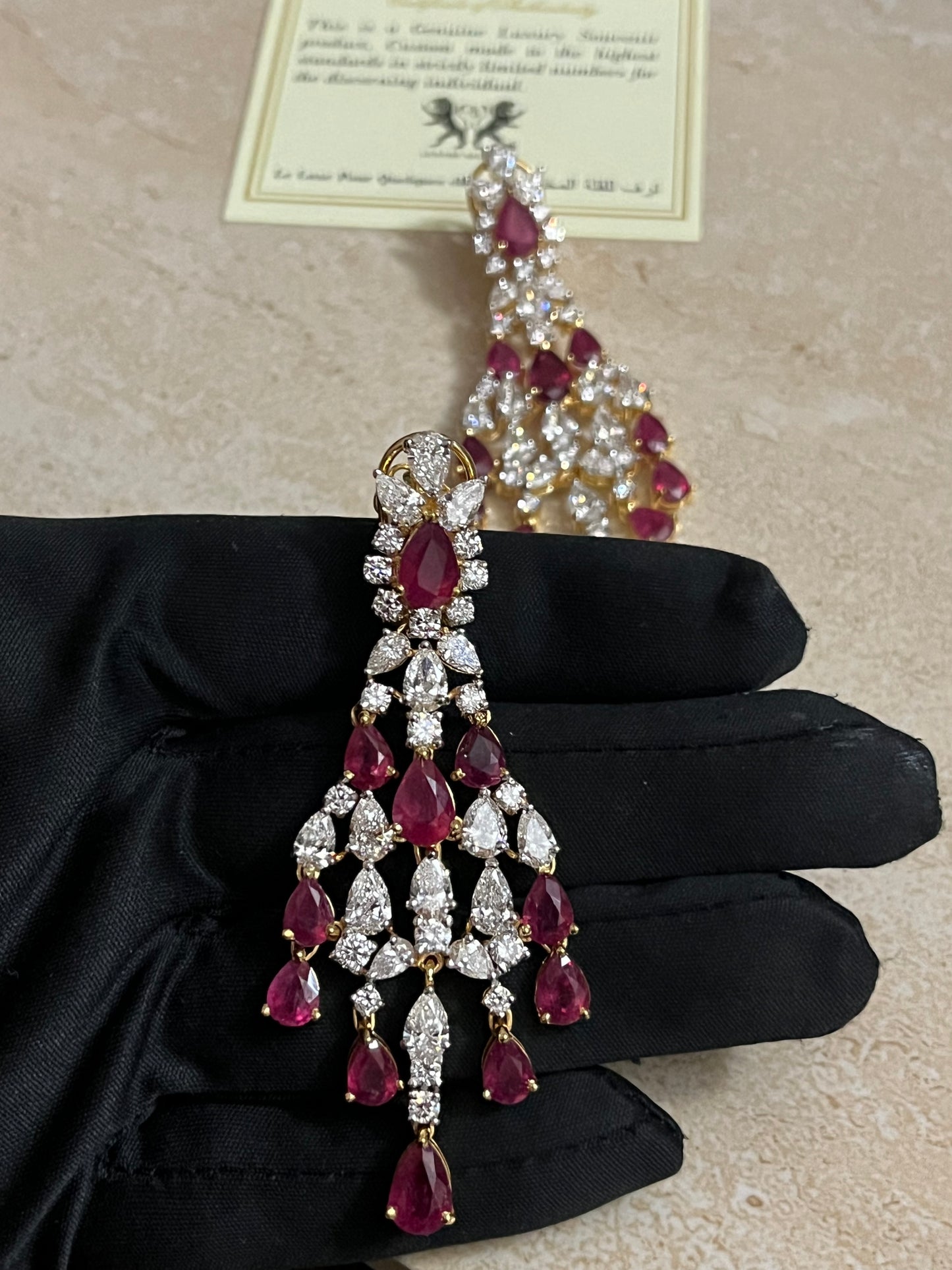 Lab Grown Diamonds & Ruby’s Earing Crafted in 14Kt Hallmarked Gold EXCLUSIVE