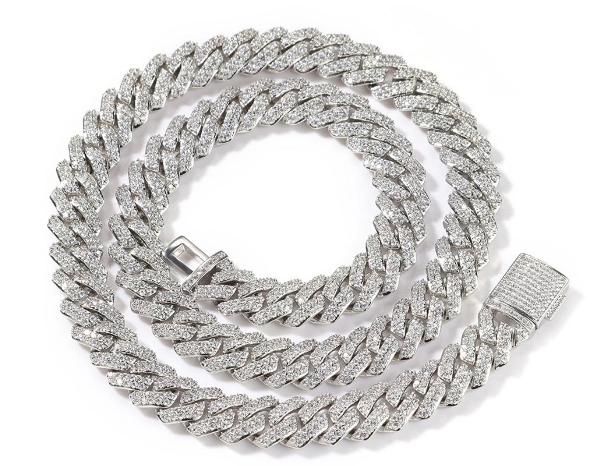 Italian Sterling Silver Diamond-Cut Cuban Chain Necklace, 24